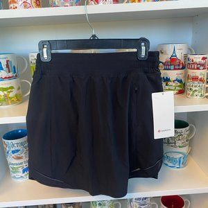 Lululemon Hotty Hot 6 Skirt ~ Black Solid - NWT